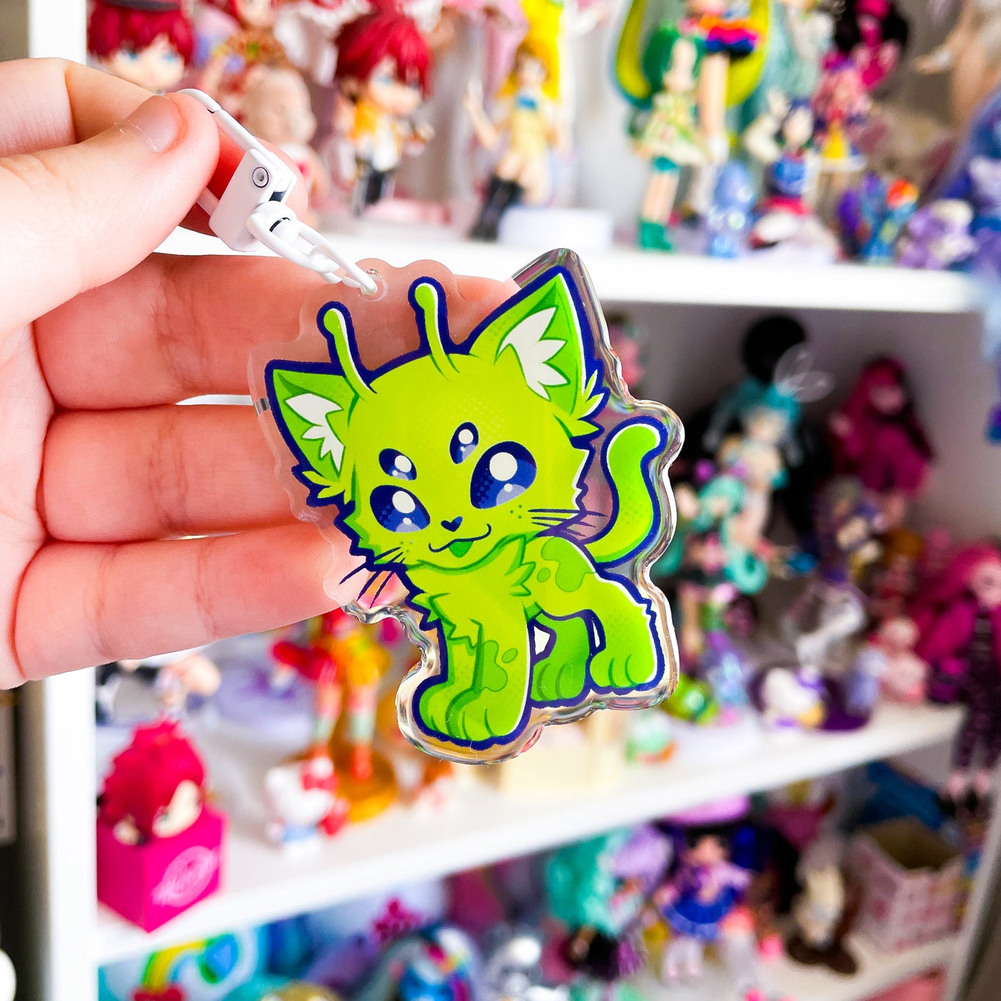 Glorpi Kitty - Epoxy Acrylic Keychain