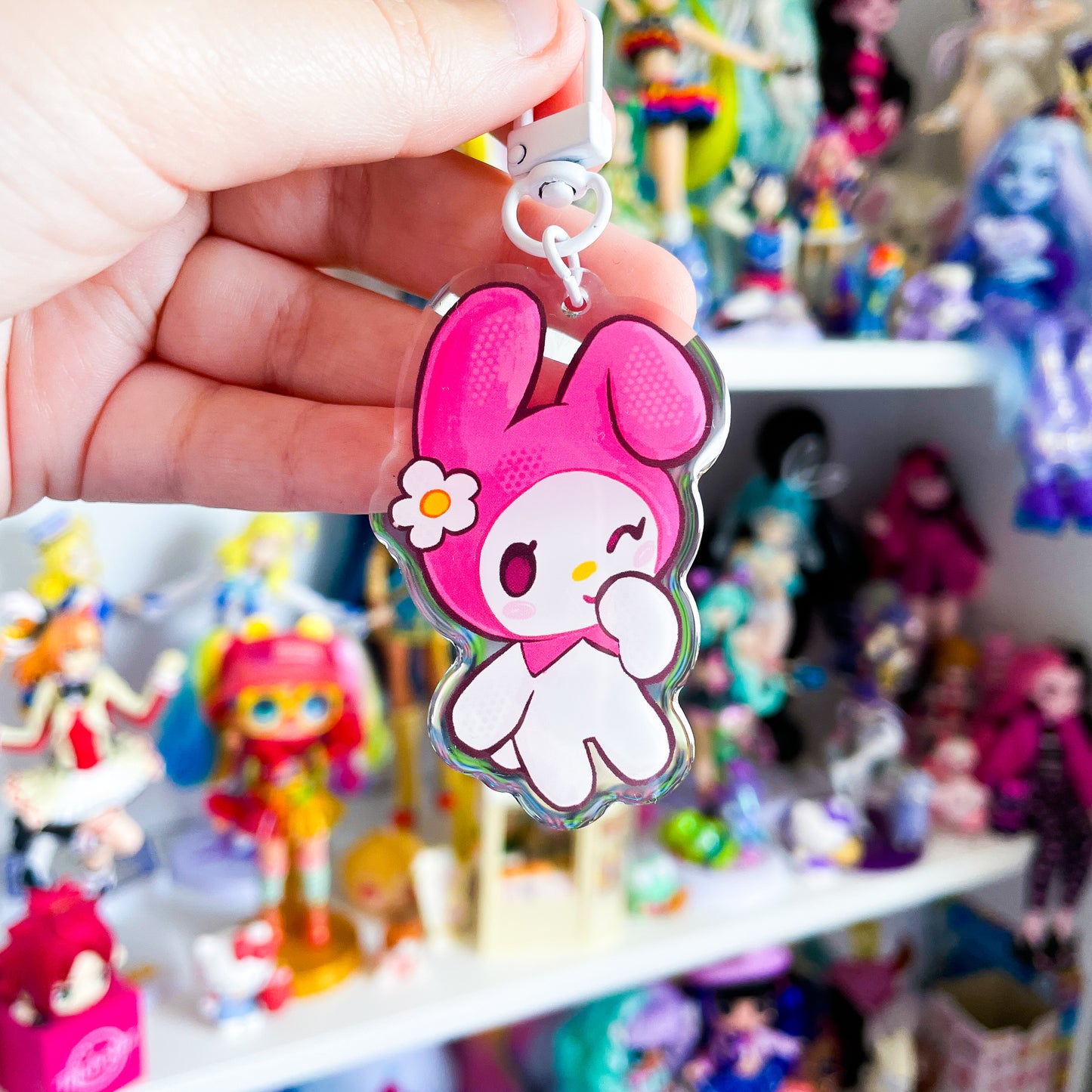 Bunny Besties - Epoxy Acrylic Keychains