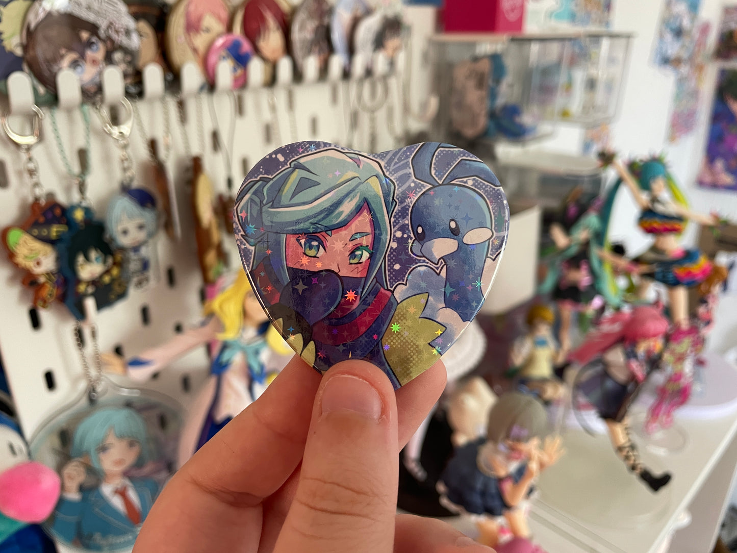 Grusha - Heart Button Badge