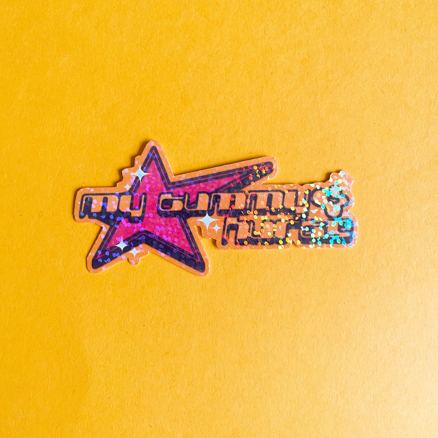 My Tummy Hurts - Y2K Holographic Sticker