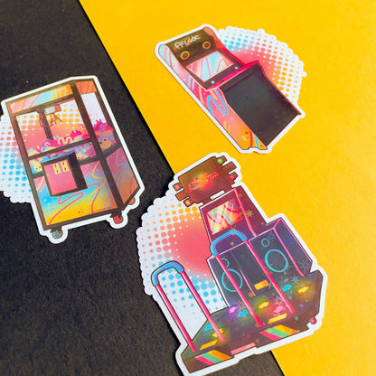 Arcade Icons - 2000's Arcade Holographic Sticker