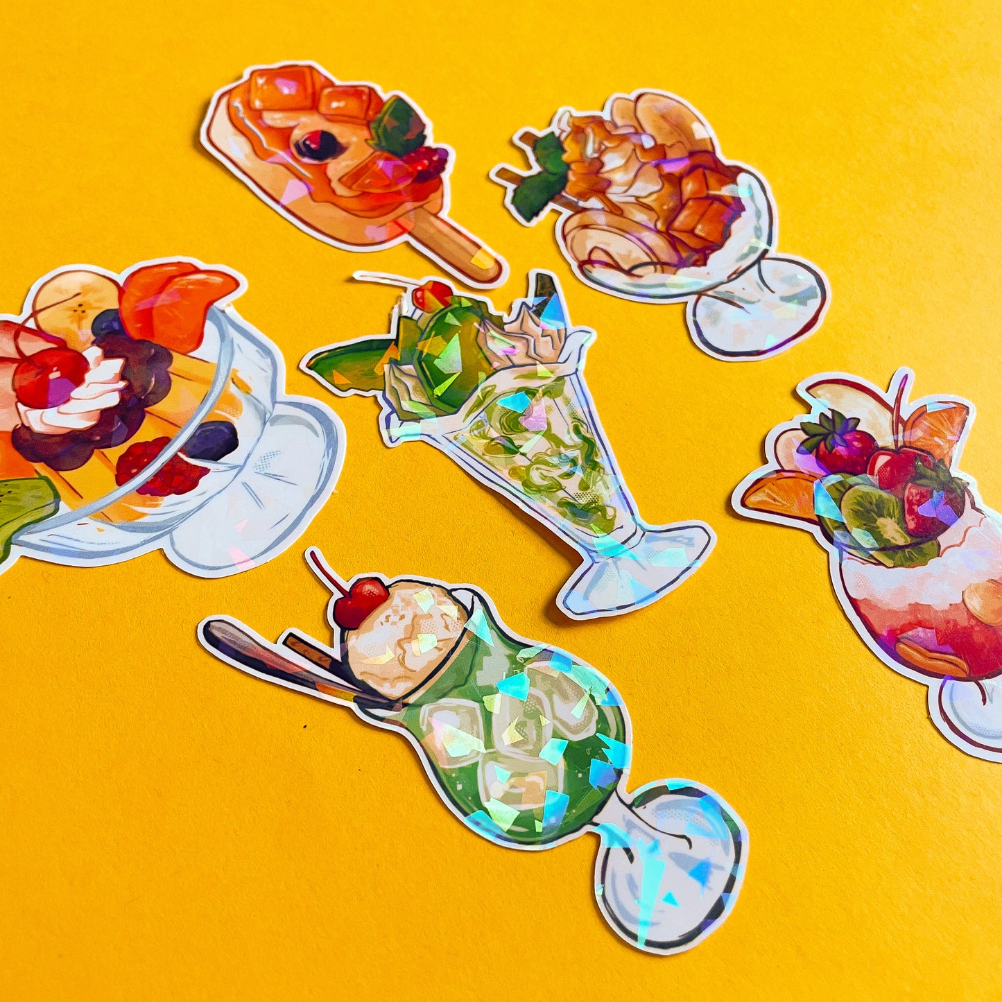 Tropical Desserts - Summery Holographic Sticker