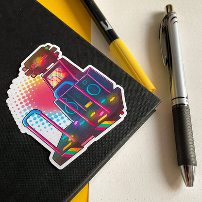 Arcade Icons - 2000's Arcade Holographic Sticker