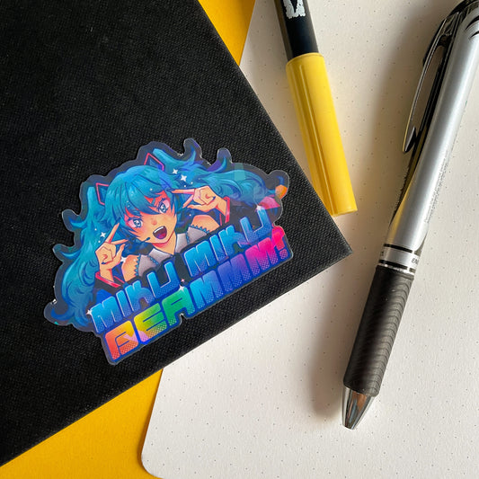 Miku Miku Beammm!! - Holographic Sticker