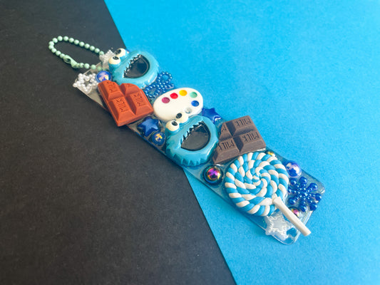 Blue Monster - One Of A Kind Deco Keychain