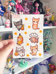 Meme Kitties - Waterproof Sticker Sheet