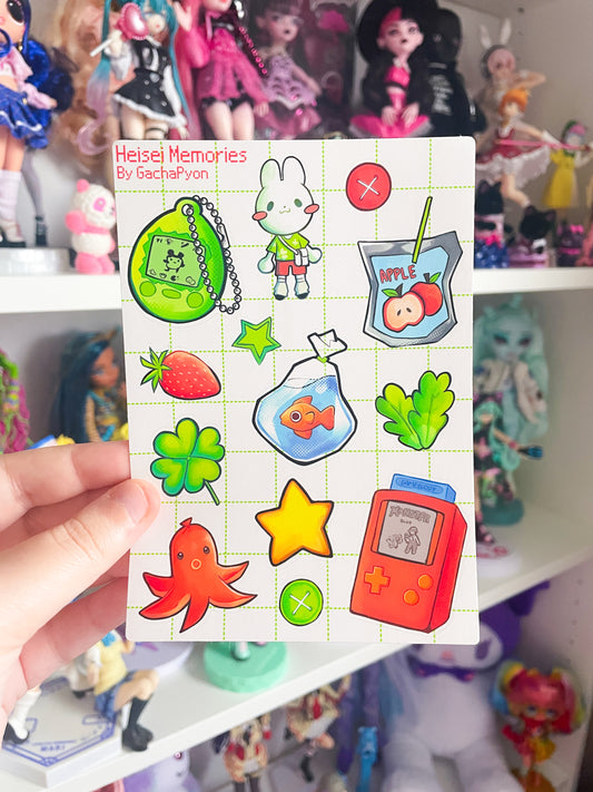 Heisei Memories - Waterproof Sticker Sheet