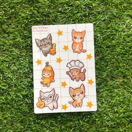 Meme Kitties - Waterproof Sticker Sheet