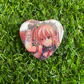 Gothic Anime Angel - Heart Button Badge