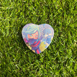 Grusha - Heart Button Badge