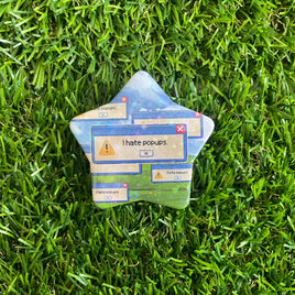 I hate Pop-ups - Holographic Star Badge