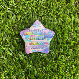 Unrestricted Internet Access - Holographic Star Badge