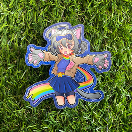 Nyan Cat Pilot - Waterproof Sticker