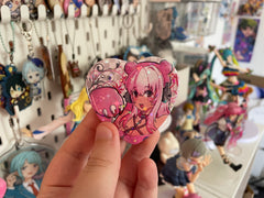 Gloomy Bear Sonico - Heart Button Badge