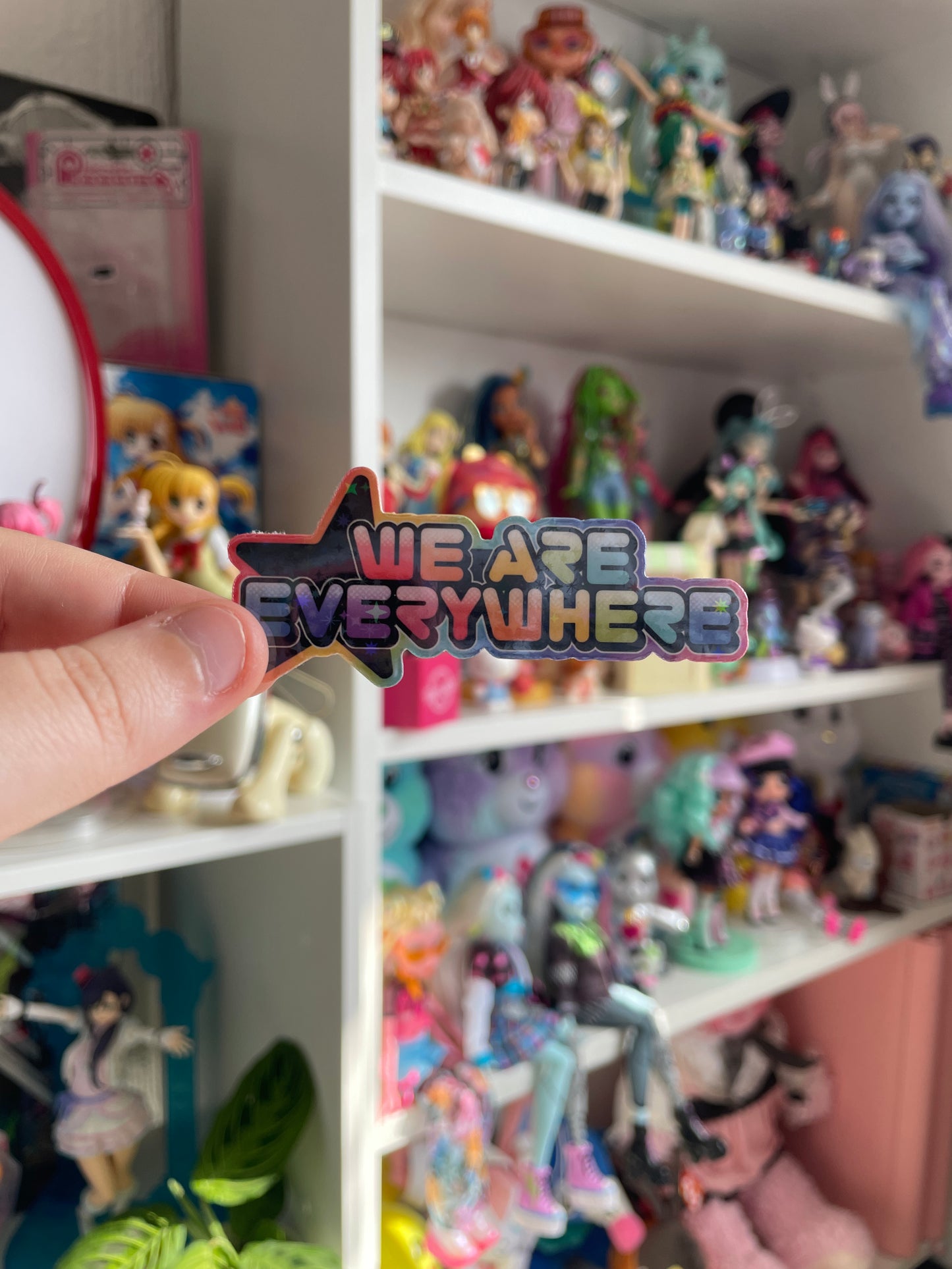 We Are Everywhere - Y2K Pride Holographic Weatherproof Sticker